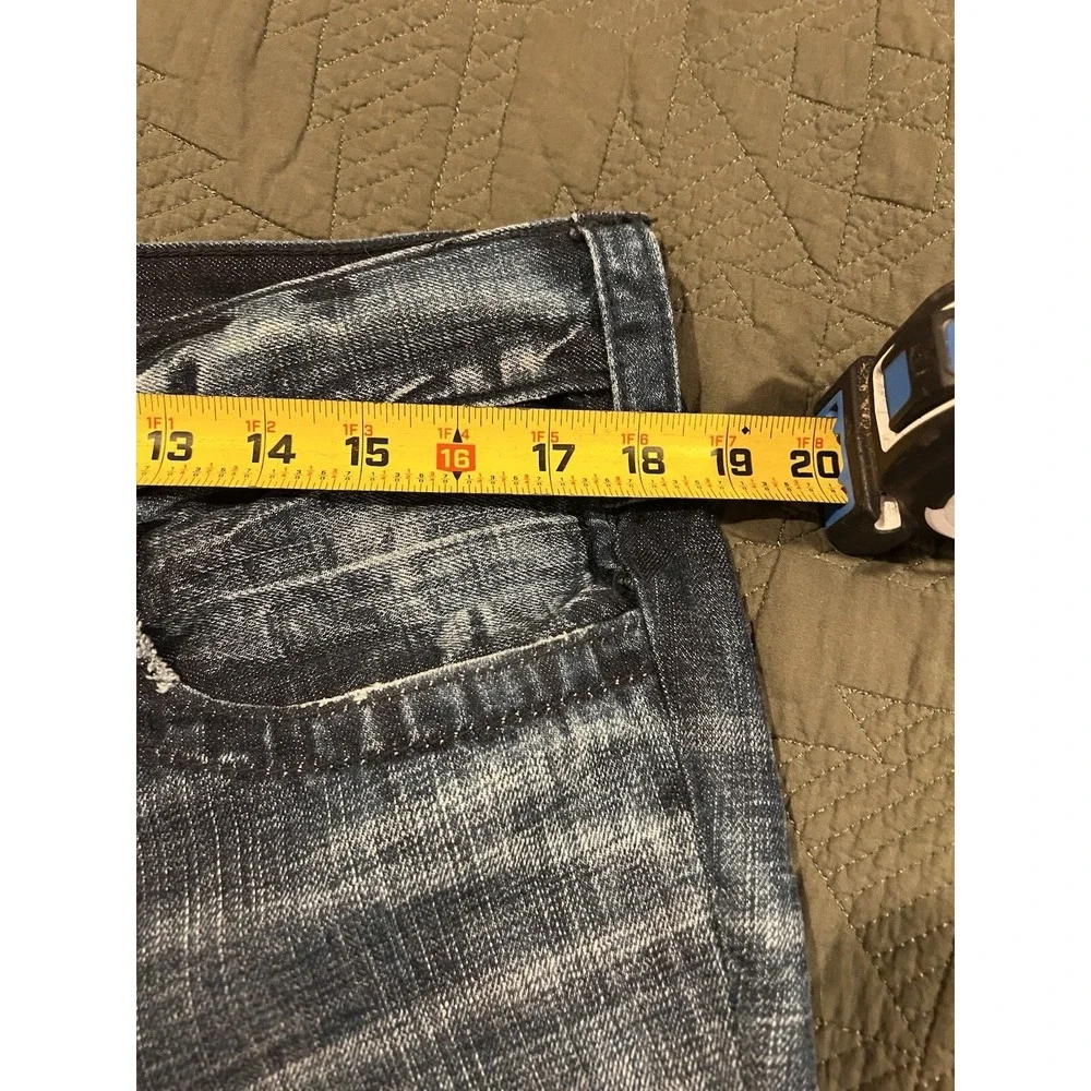 True Religion Men's Dark Blue Jeans Size 36 Relaxed Bootcut 